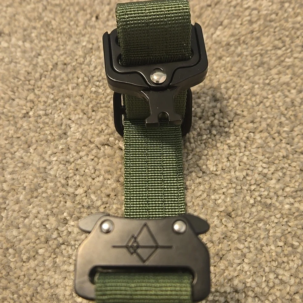 ROAM Green and Black Belt Durable Nylon Dog Collar